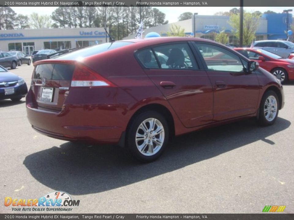 2010 Honda Insight Hybrid EX Navigation Tango Red Pearl / Gray Photo #5