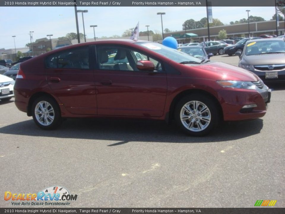 2010 Honda Insight Hybrid EX Navigation Tango Red Pearl / Gray Photo #6