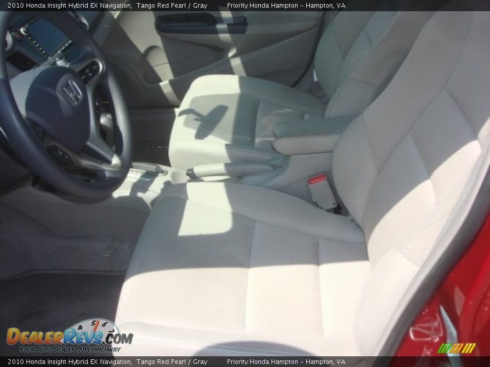 2010 Honda Insight Hybrid EX Navigation Tango Red Pearl / Gray Photo #9
