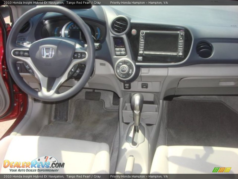 2010 Honda Insight Hybrid EX Navigation Tango Red Pearl / Gray Photo #13