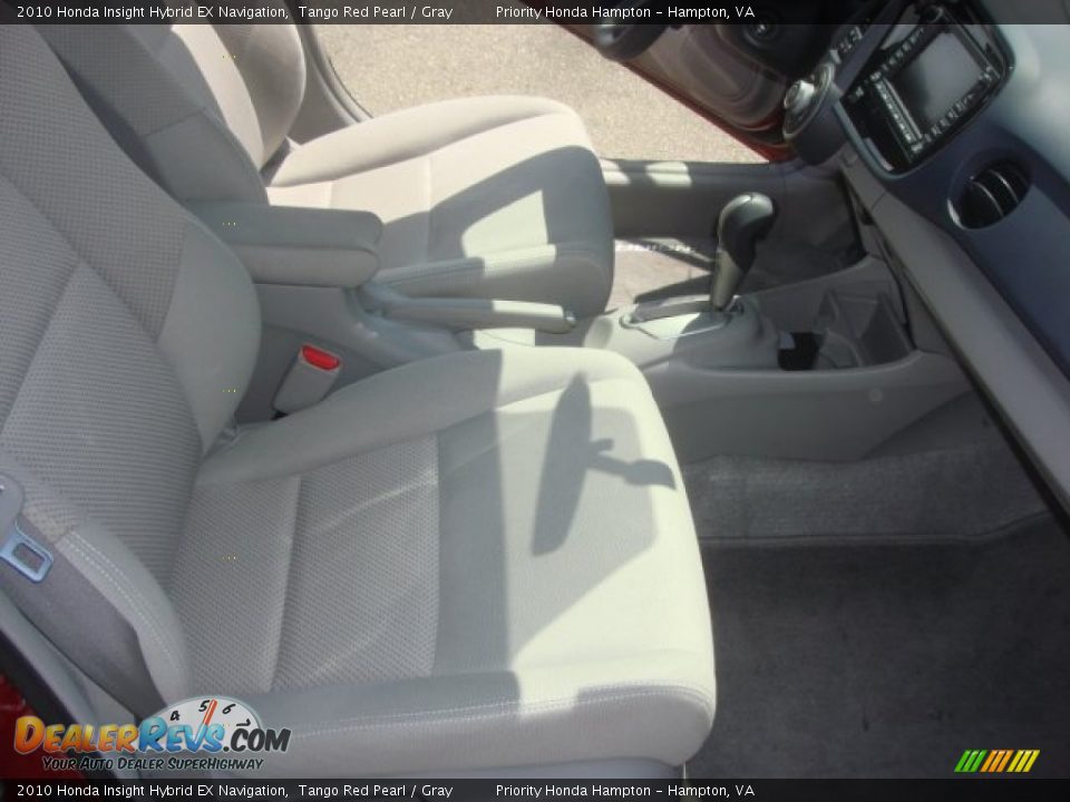 2010 Honda Insight Hybrid EX Navigation Tango Red Pearl / Gray Photo #14