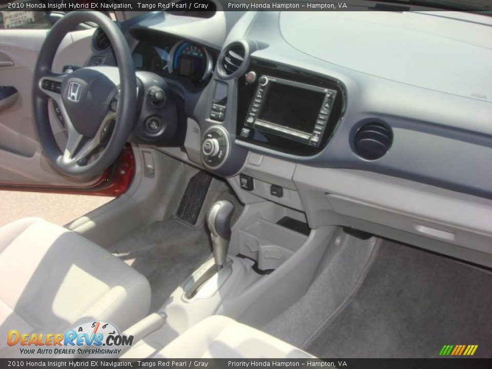 2010 Honda Insight Hybrid EX Navigation Tango Red Pearl / Gray Photo #15