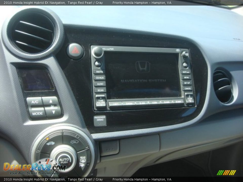 2010 Honda Insight Hybrid EX Navigation Tango Red Pearl / Gray Photo #17
