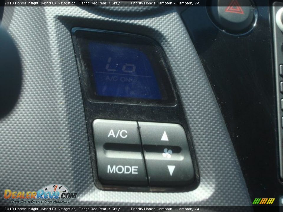 2010 Honda Insight Hybrid EX Navigation Tango Red Pearl / Gray Photo #19