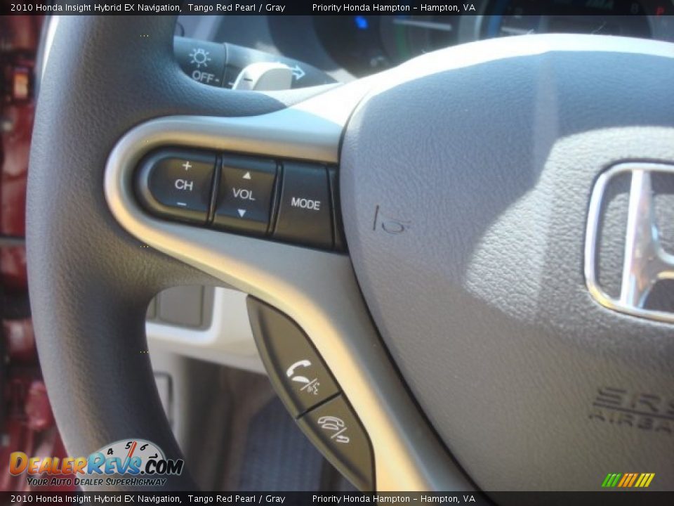 2010 Honda Insight Hybrid EX Navigation Tango Red Pearl / Gray Photo #22