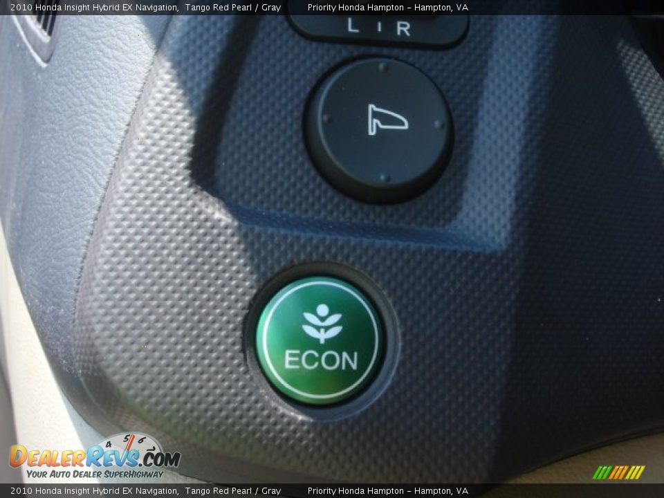 2010 Honda Insight Hybrid EX Navigation Tango Red Pearl / Gray Photo #24
