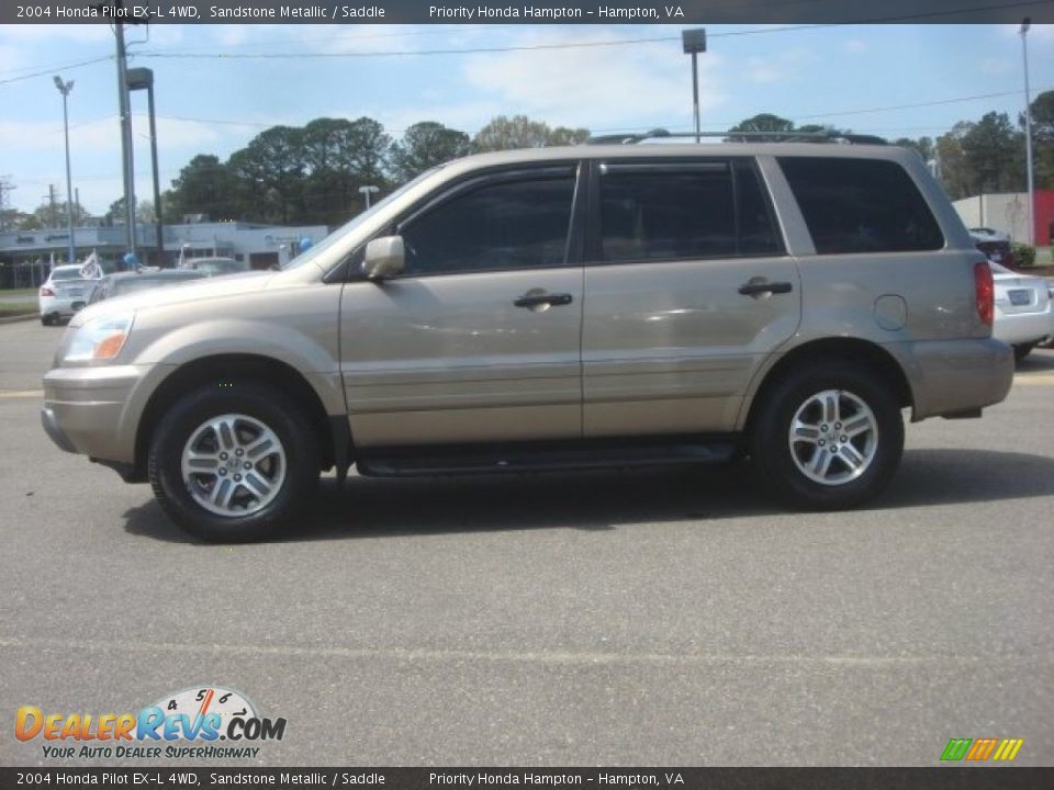 2004 Honda Pilot EX-L 4WD Sandstone Metallic / Saddle Photo #3