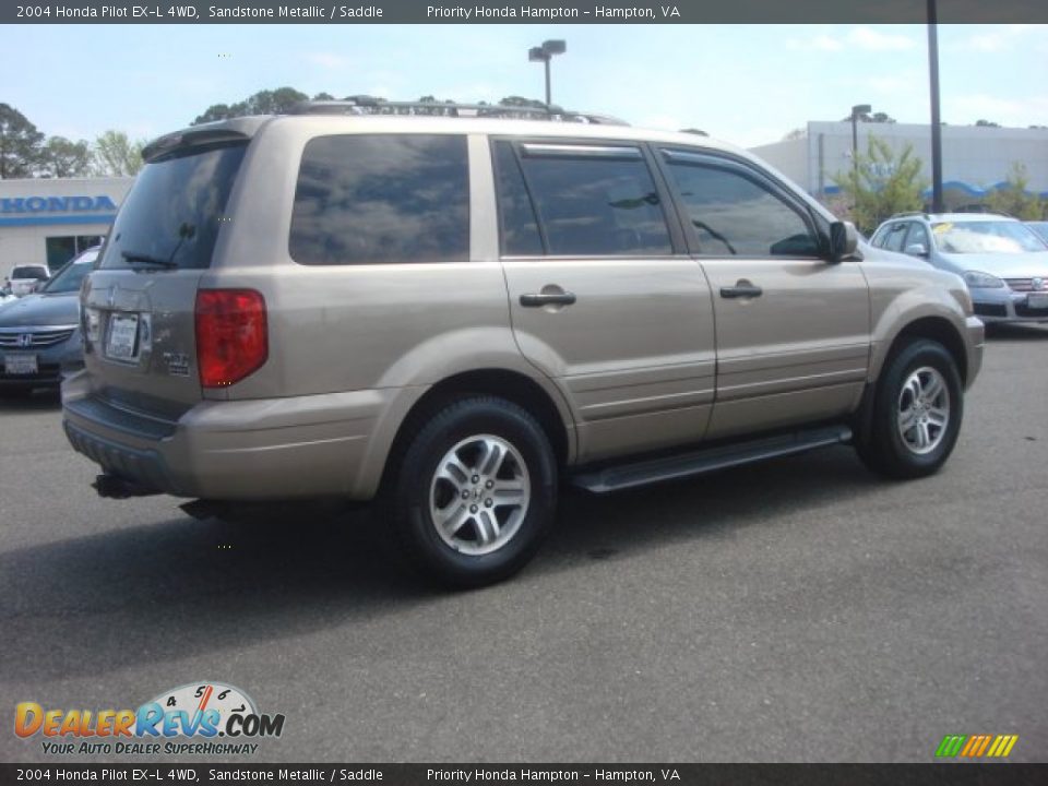 2004 Honda Pilot EX-L 4WD Sandstone Metallic / Saddle Photo #5