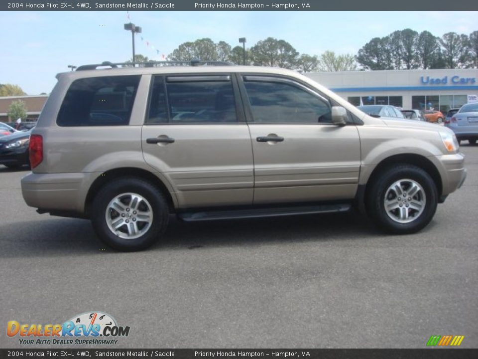 2004 Honda Pilot EX-L 4WD Sandstone Metallic / Saddle Photo #6