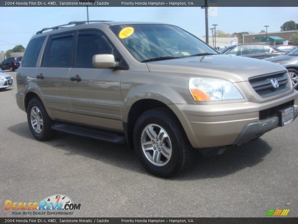 2004 Honda Pilot EX-L 4WD Sandstone Metallic / Saddle Photo #7