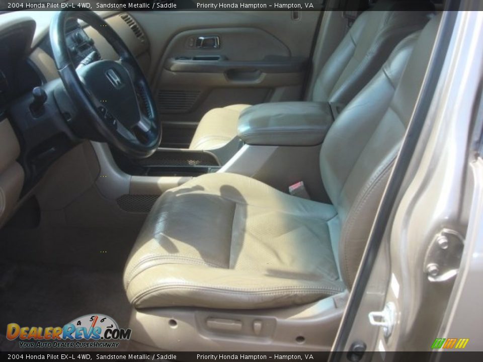 2004 Honda Pilot EX-L 4WD Sandstone Metallic / Saddle Photo #9