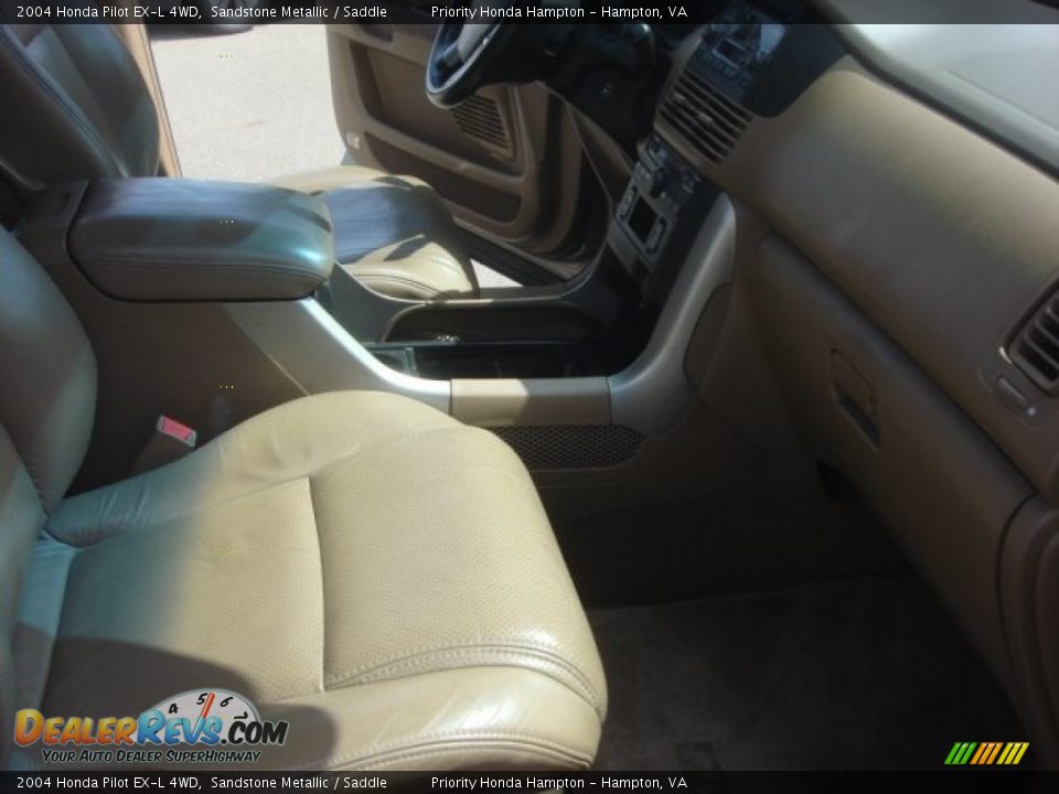 2004 Honda Pilot EX-L 4WD Sandstone Metallic / Saddle Photo #14