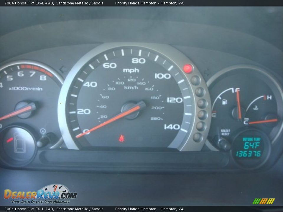 2004 Honda Pilot EX-L 4WD Sandstone Metallic / Saddle Photo #17