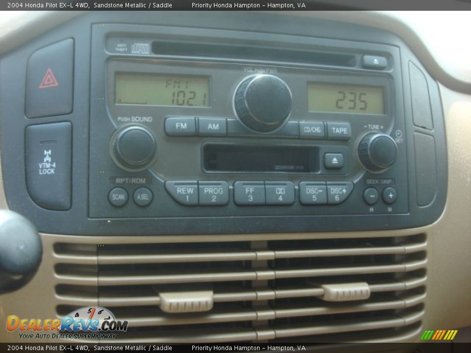 2004 Honda Pilot EX-L 4WD Sandstone Metallic / Saddle Photo #18