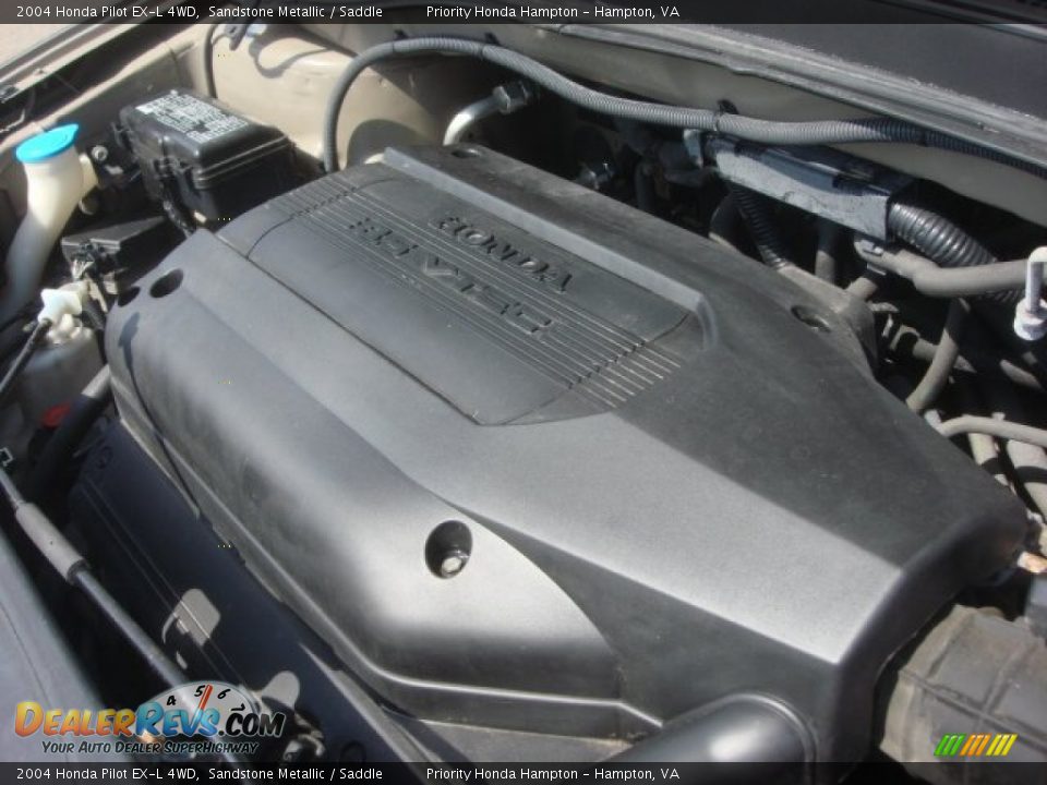 2004 Honda Pilot EX-L 4WD Sandstone Metallic / Saddle Photo #25