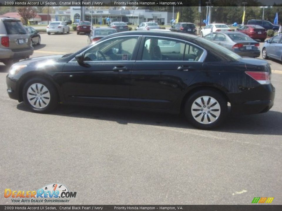 2009 Honda Accord LX Sedan Crystal Black Pearl / Ivory Photo #3