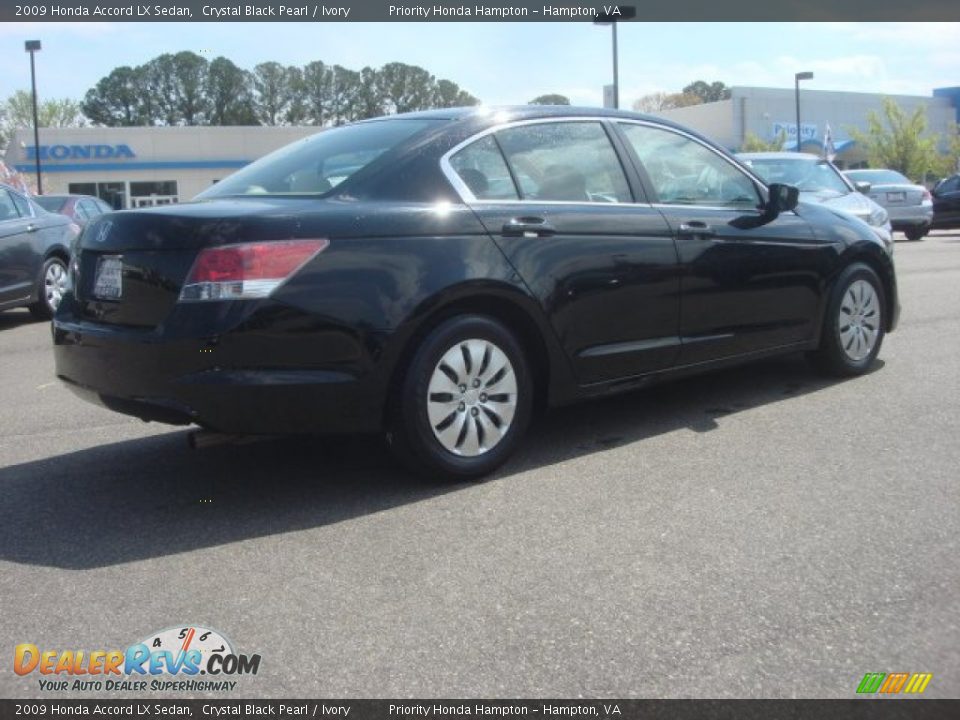 2009 Honda Accord LX Sedan Crystal Black Pearl / Ivory Photo #4
