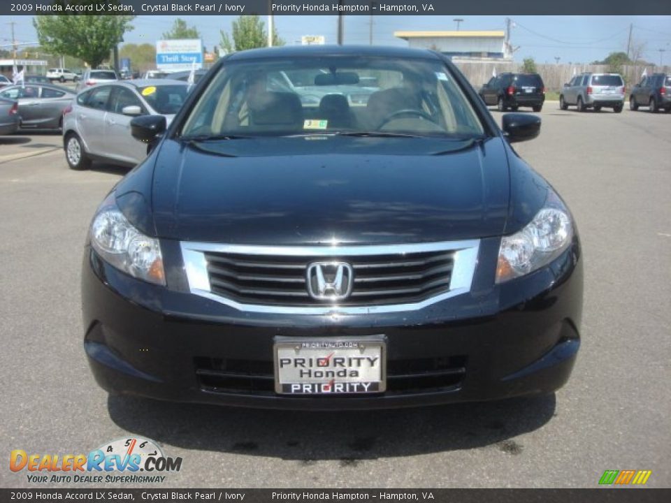 2009 Honda Accord LX Sedan Crystal Black Pearl / Ivory Photo #7