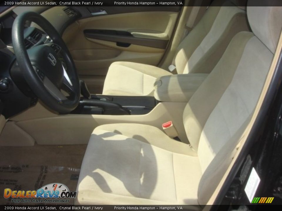 2009 Honda Accord LX Sedan Crystal Black Pearl / Ivory Photo #8