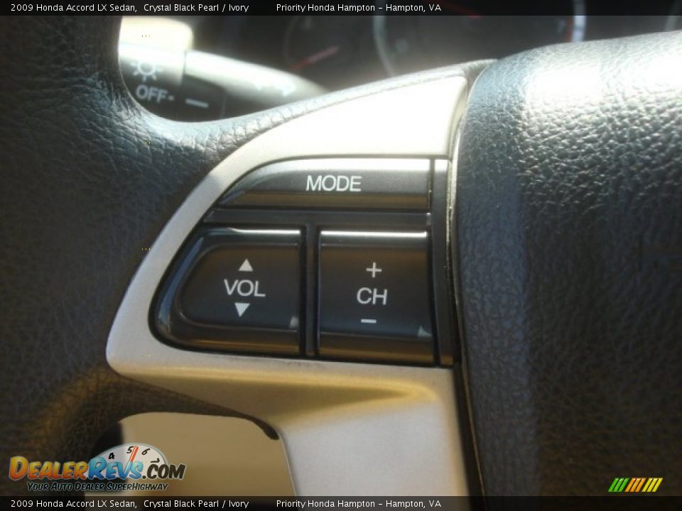 2009 Honda Accord LX Sedan Crystal Black Pearl / Ivory Photo #19