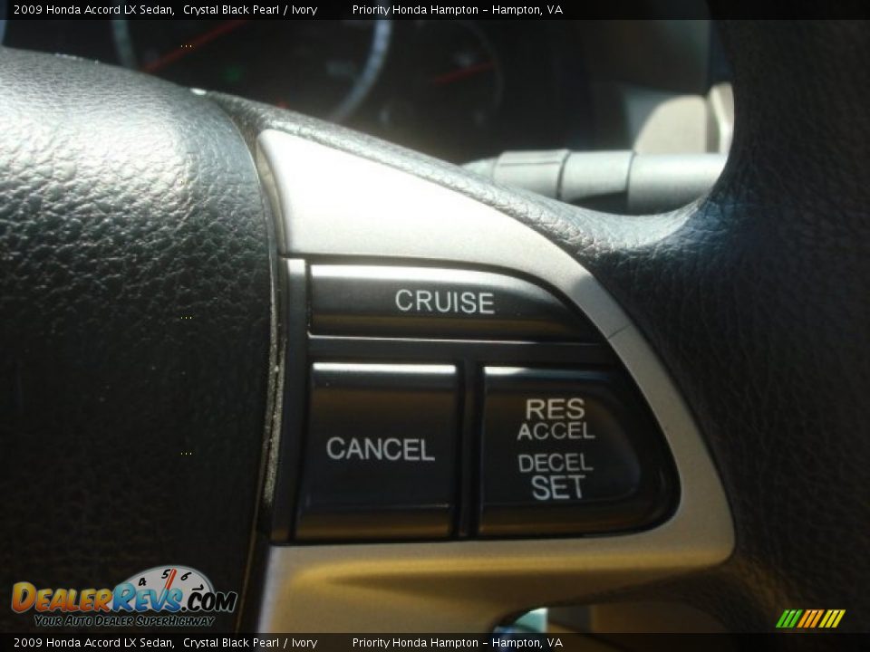 2009 Honda Accord LX Sedan Crystal Black Pearl / Ivory Photo #20