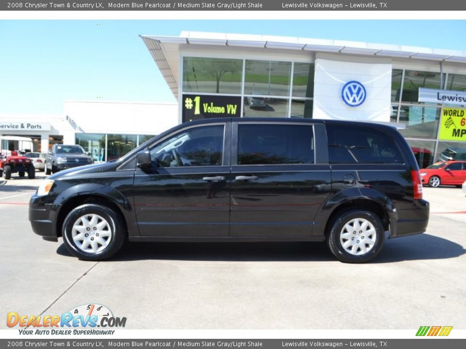 2008 Chrysler Town & Country LX Modern Blue Pearlcoat / Medium Slate Gray/Light Shale Photo #2
