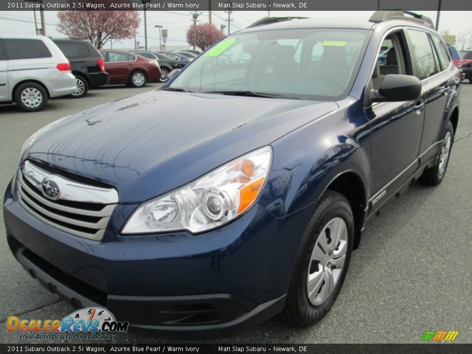 2011 Subaru Outback 2.5i Wagon Azurite Blue Pearl / Warm Ivory Photo #2