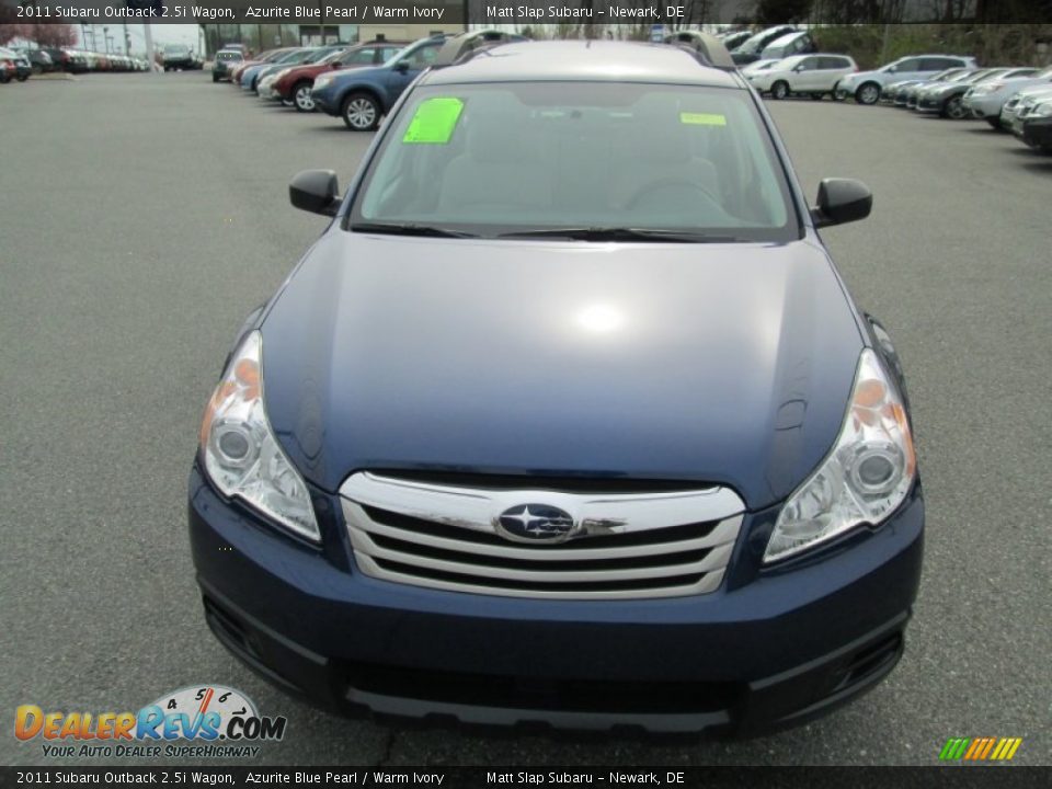 2011 Subaru Outback 2.5i Wagon Azurite Blue Pearl / Warm Ivory Photo #3