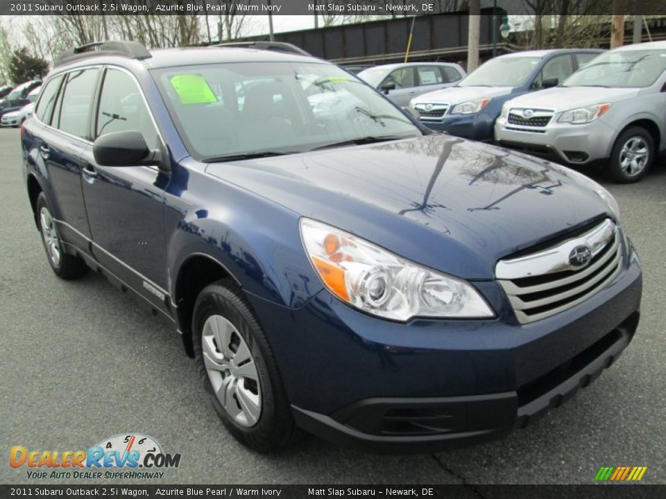 2011 Subaru Outback 2.5i Wagon Azurite Blue Pearl / Warm Ivory Photo #4