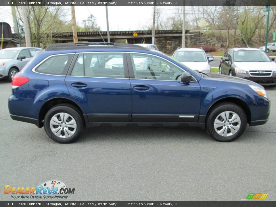 2011 Subaru Outback 2.5i Wagon Azurite Blue Pearl / Warm Ivory Photo #5