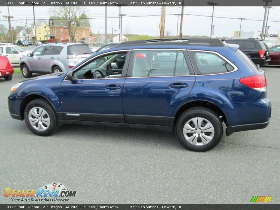 2011 Subaru Outback 2.5i Wagon Azurite Blue Pearl / Warm Ivory Photo #9