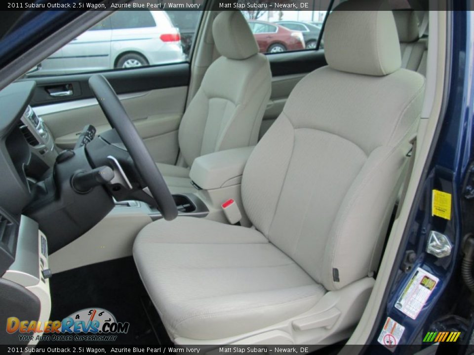 2011 Subaru Outback 2.5i Wagon Azurite Blue Pearl / Warm Ivory Photo #14