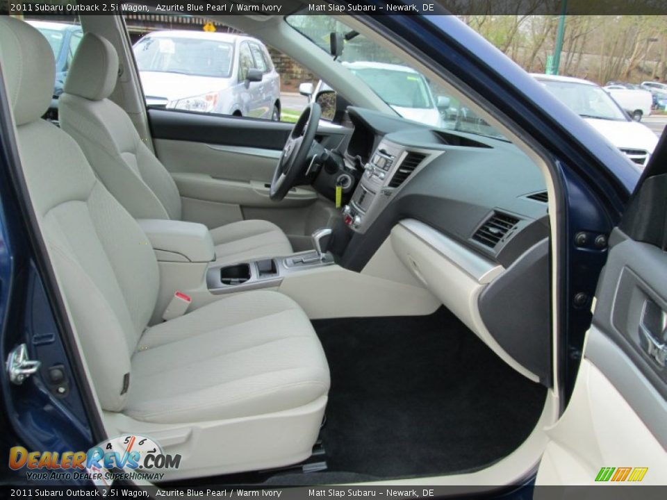 2011 Subaru Outback 2.5i Wagon Azurite Blue Pearl / Warm Ivory Photo #16