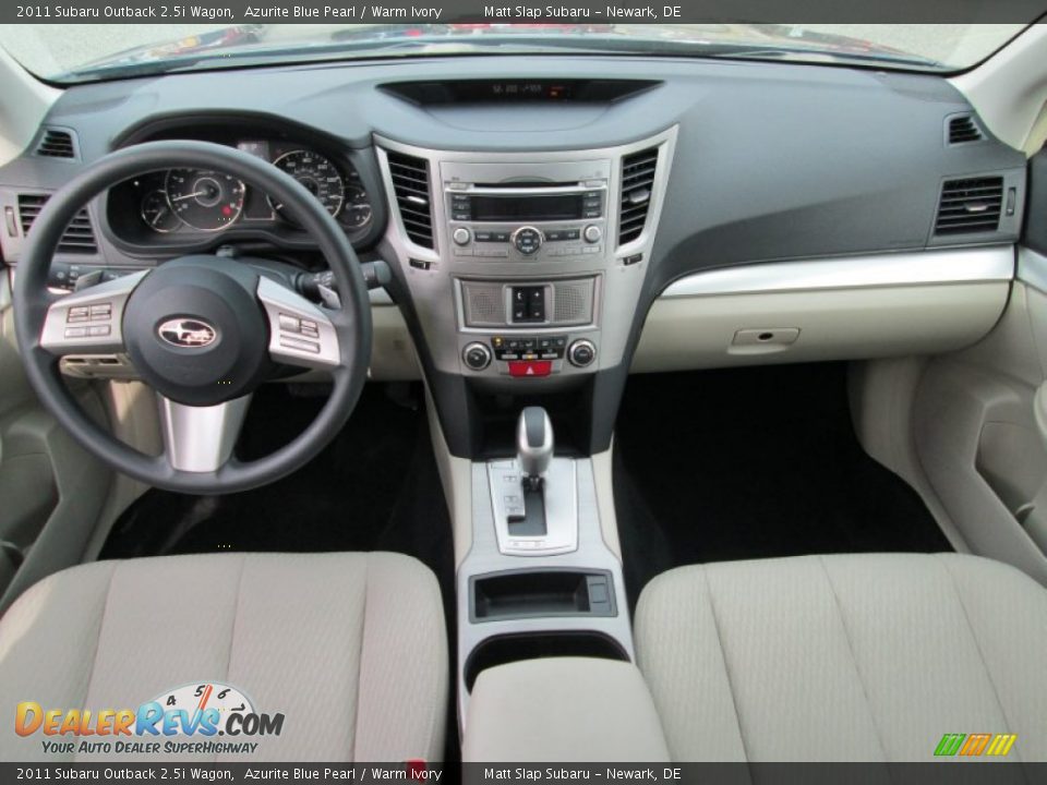 2011 Subaru Outback 2.5i Wagon Azurite Blue Pearl / Warm Ivory Photo #20