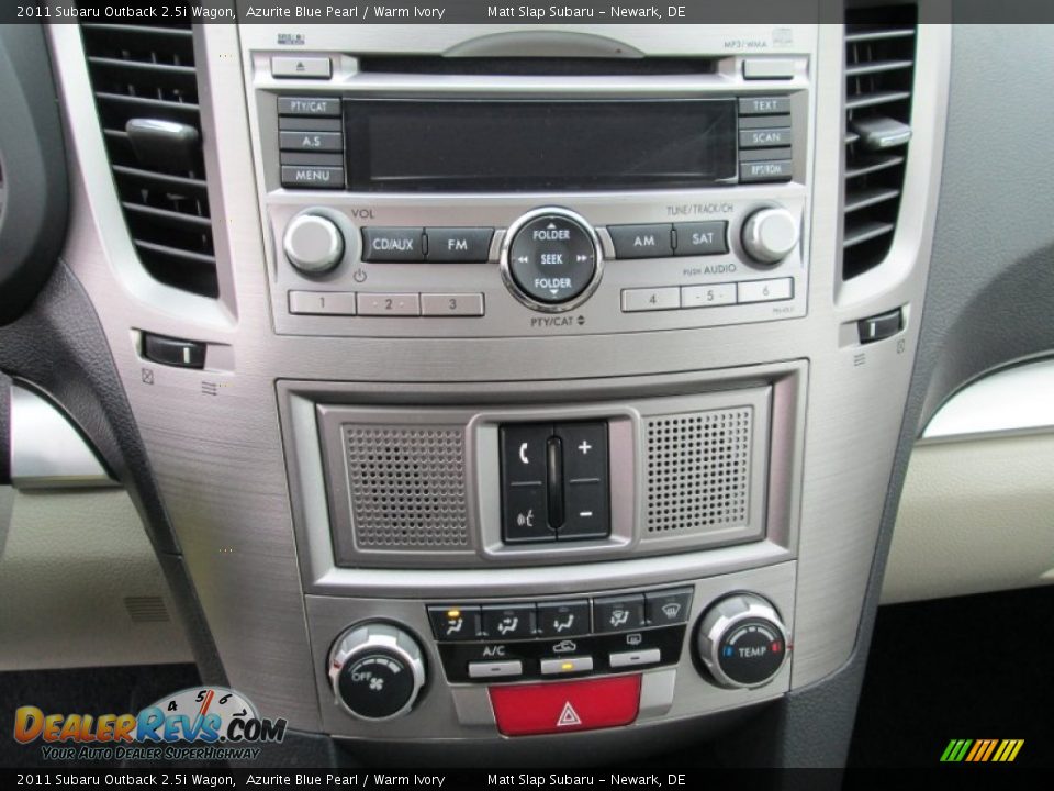 2011 Subaru Outback 2.5i Wagon Azurite Blue Pearl / Warm Ivory Photo #21