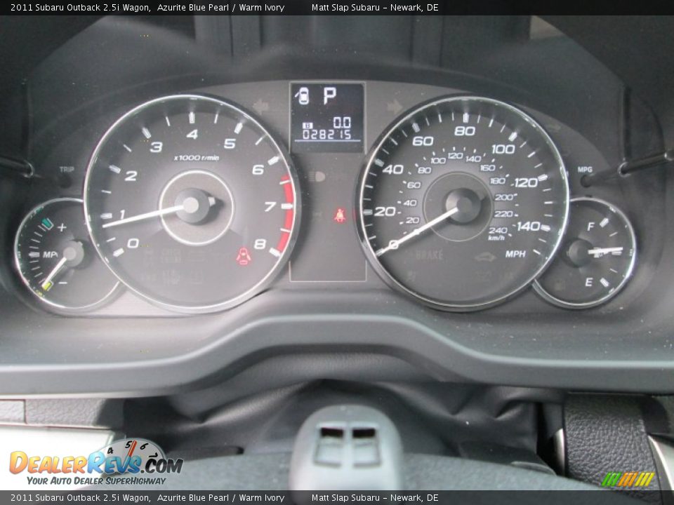 2011 Subaru Outback 2.5i Wagon Azurite Blue Pearl / Warm Ivory Photo #23