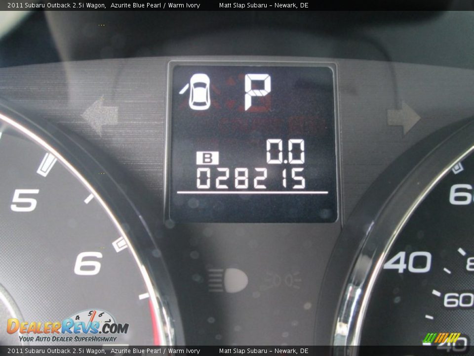 2011 Subaru Outback 2.5i Wagon Azurite Blue Pearl / Warm Ivory Photo #24