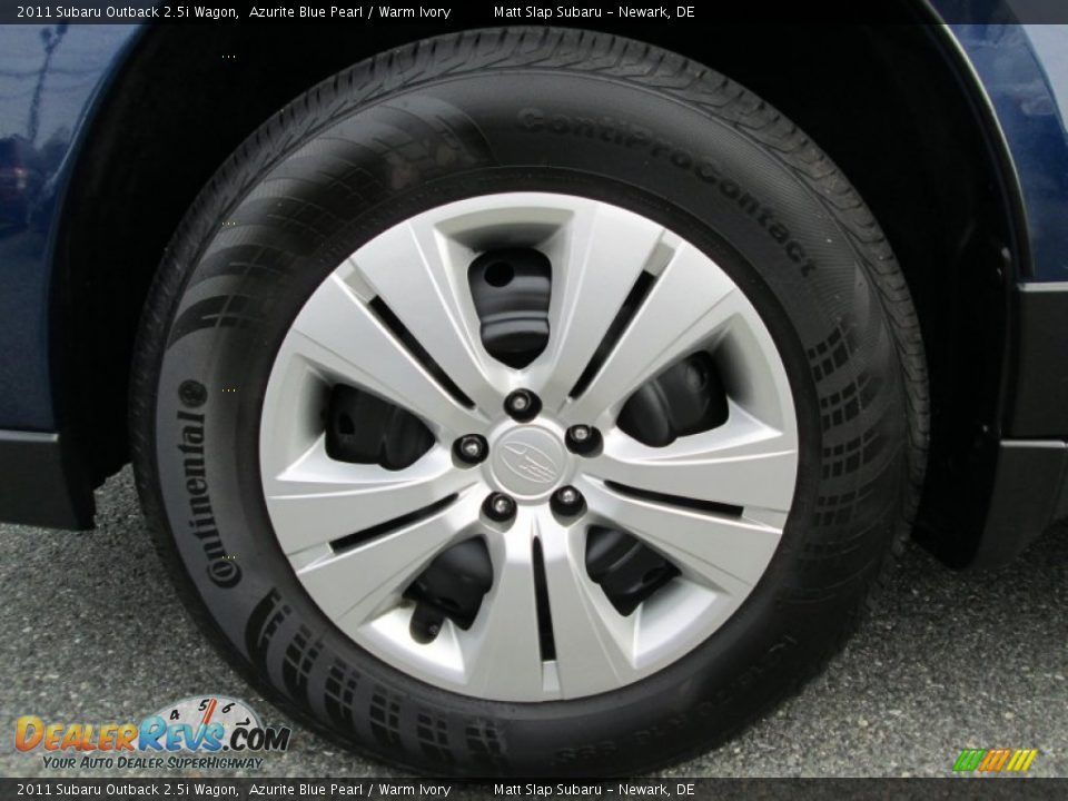 2011 Subaru Outback 2.5i Wagon Azurite Blue Pearl / Warm Ivory Photo #25