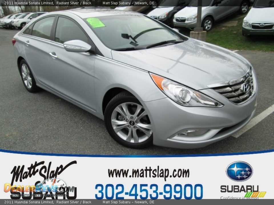 2011 Hyundai Sonata Limited Radiant Silver / Black Photo #1
