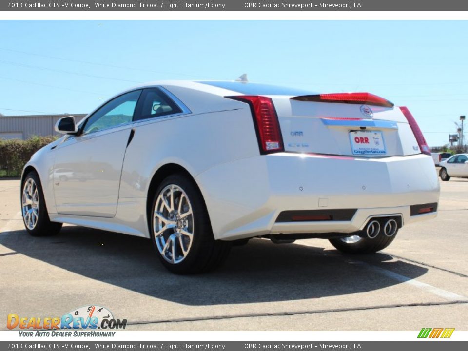 2013 Cadillac CTS -V Coupe White Diamond Tricoat / Light Titanium/Ebony Photo #3