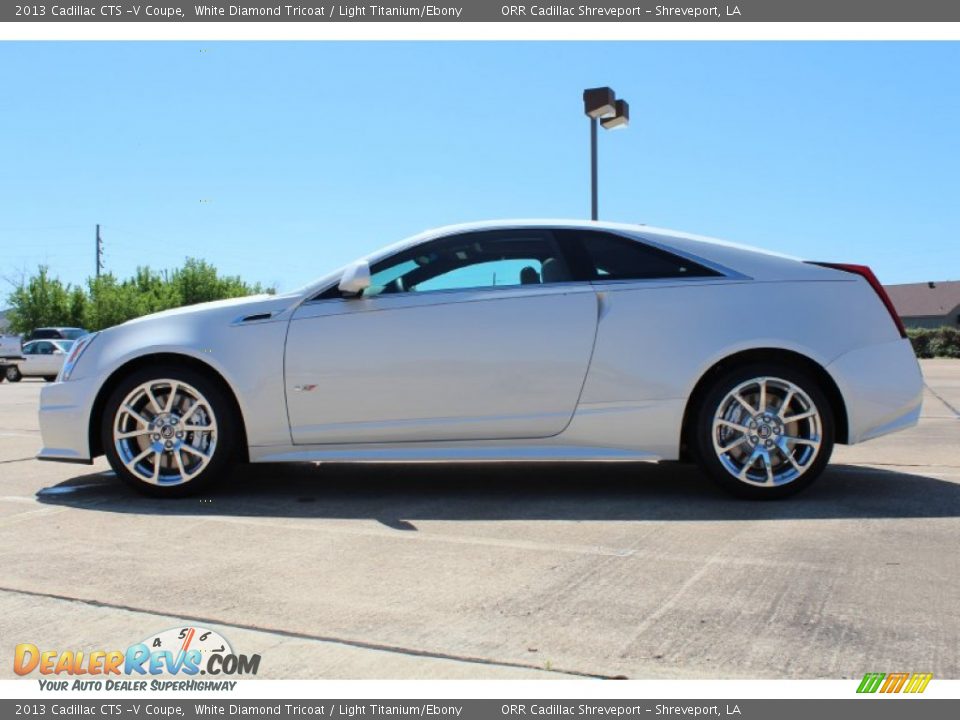 White Diamond Tricoat 2013 Cadillac CTS -V Coupe Photo #5