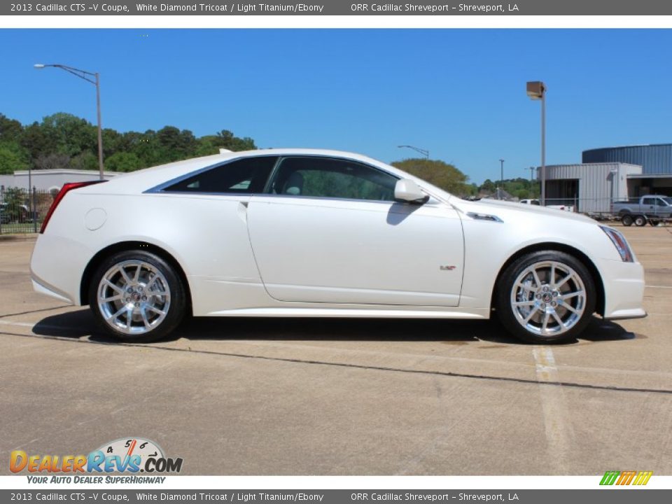 White Diamond Tricoat 2013 Cadillac CTS -V Coupe Photo #6