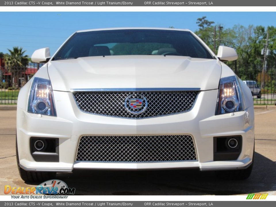 White Diamond Tricoat 2013 Cadillac CTS -V Coupe Photo #7