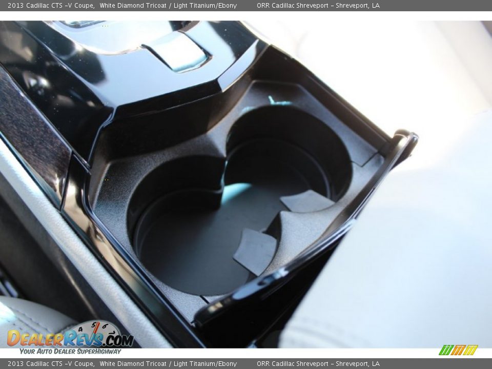2013 Cadillac CTS -V Coupe White Diamond Tricoat / Light Titanium/Ebony Photo #28