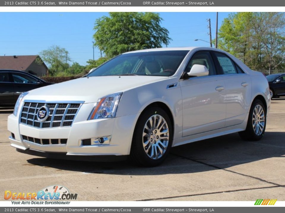 2013 Cadillac CTS 3.6 Sedan White Diamond Tricoat / Cashmere/Cocoa Photo #2