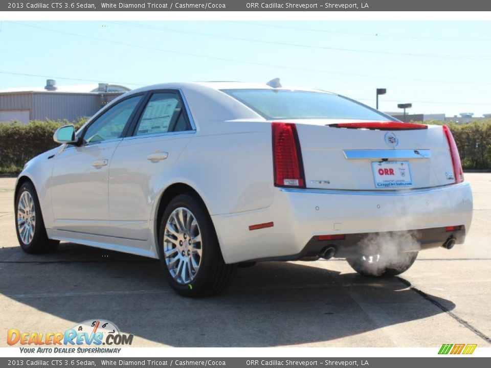2013 Cadillac CTS 3.6 Sedan White Diamond Tricoat / Cashmere/Cocoa Photo #3