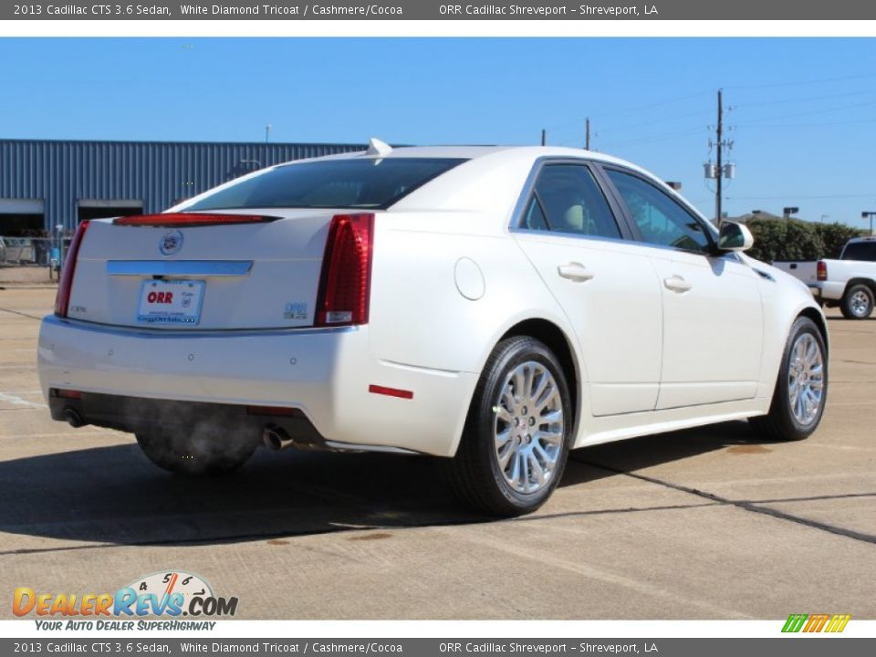 2013 Cadillac CTS 3.6 Sedan White Diamond Tricoat / Cashmere/Cocoa Photo #4
