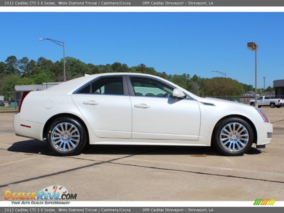 White Diamond Tricoat 2013 Cadillac CTS 3.6 Sedan Photo #6