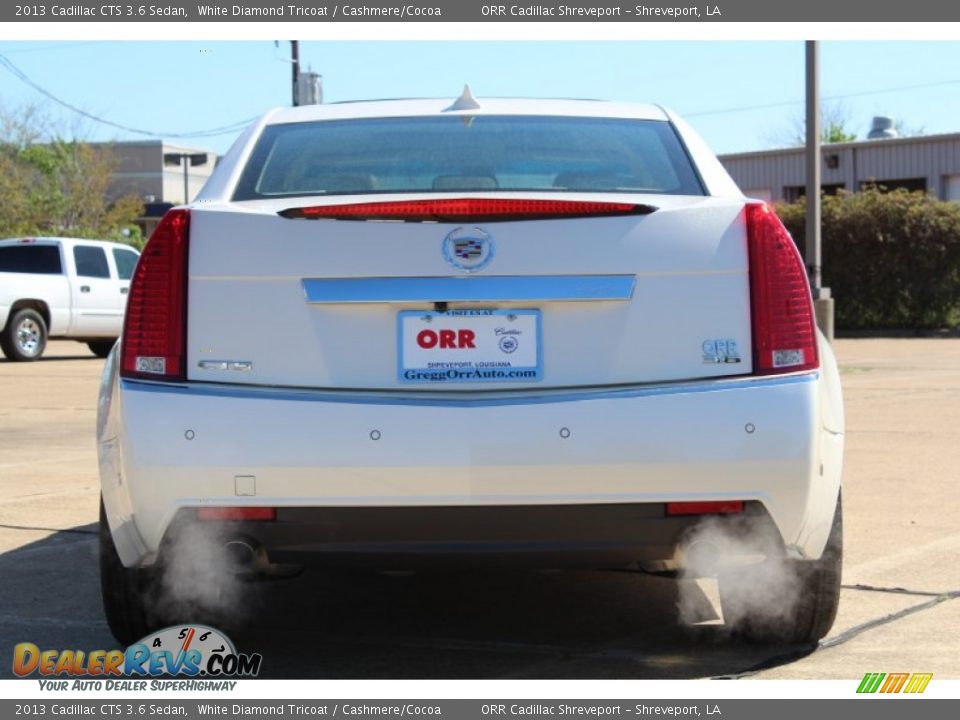 2013 Cadillac CTS 3.6 Sedan White Diamond Tricoat / Cashmere/Cocoa Photo #8