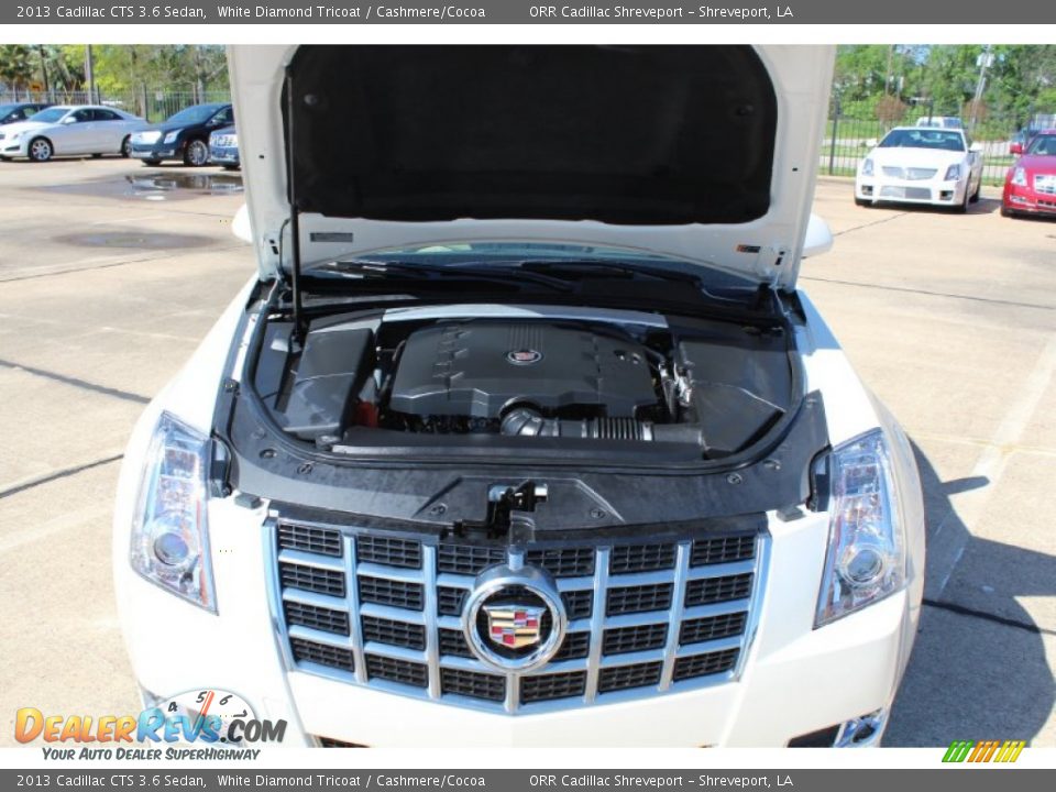 2013 Cadillac CTS 3.6 Sedan White Diamond Tricoat / Cashmere/Cocoa Photo #10